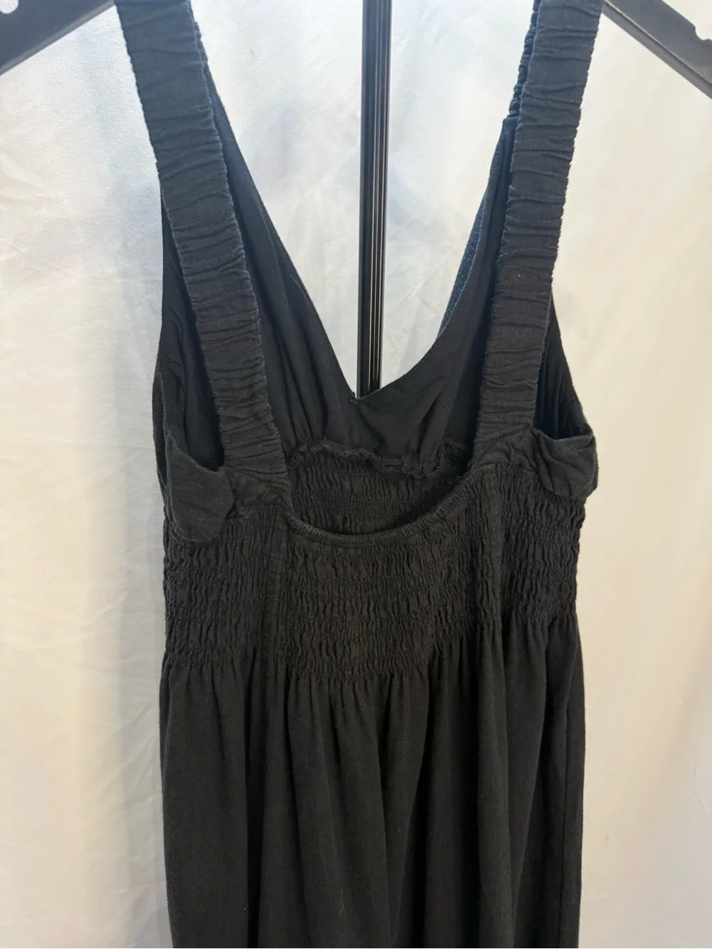 Abercrombie & Fitch Black Linen Feel Maxi Dress